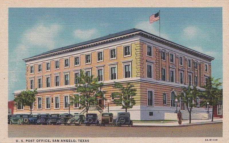 Postcard U.S. Post Office San Angelo Texas