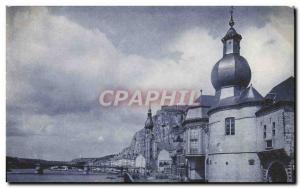Old Postcard Dinant L & # City 39hotel Notre Dame Church