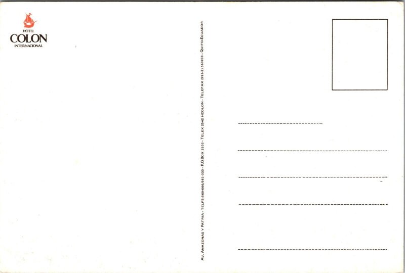 Hotel Colon Internacional International Ecuador  Postcard
