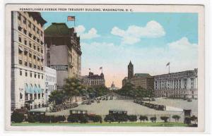 Pennsylvania Avenue Washington DC 1920s postcard