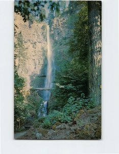 Postcard Multnomah Falls, Columbia River Gorge, Oregon