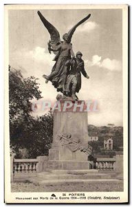 Old Postcard Poitiers War Monument to the 1914 1918 Militaira