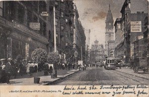 Postcard Market St west from 10th St Philadelphia PA 1906