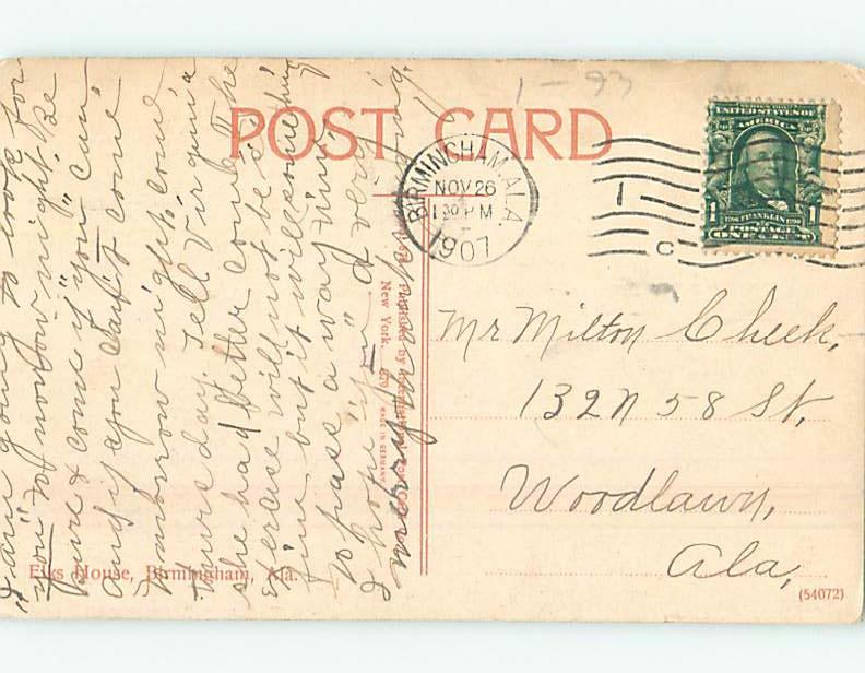 Divided-Back BUILDING SCENE Birmingham Alabama AL H6973