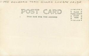 C-1910 Railroad Train Milled Lumber Cargo RPPC Photo Postcard 5112