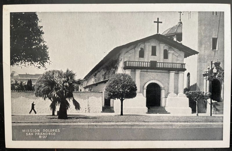 Vintage Postcard 1915-1930 Mission Delores, San Francisco, California (CA)