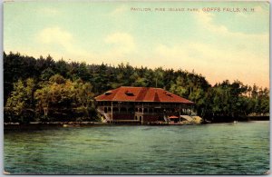 Pavilion Pine Island Park Goffs Falls New Hampshire NH Lake & Forest Postcard