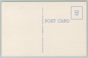 Valley City North Dakota~Post Office Entrance~1940s Linen Postcard