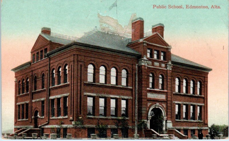 EDMONTON, Alberta, Canada    PUBLIC SCHOOL     c1910s       Postcard