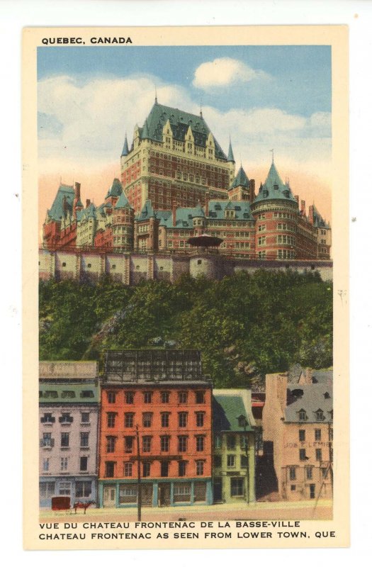 Canada - QC, Quebec City. Chateau Frontenac Viewed from Lower Town