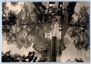 Reutlingen Germany Postcard Building Trees Goose Scene c1950's RPPC Photo