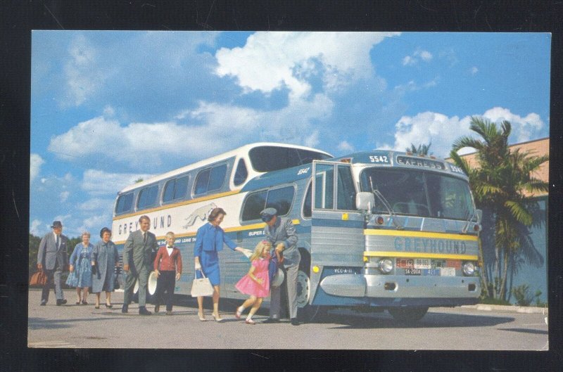 GREYHOUND BUS THE SUPER SCENICRUISER VINTAGE ADVERTISING POSTCARD