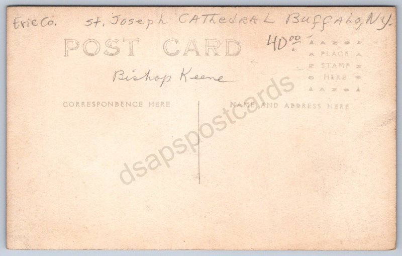 K32/ Buffalo New York RPPC Postcard c10 St Joe Cathedral Laying Cornerstone 208