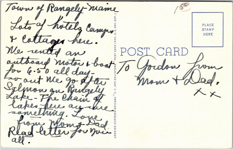 Rangeley Lake Hotel, Rangeley Lakes, Maine Vintage Postcard H17