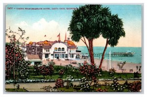 Casino From Seabeach Hotel Santa Cruz California CA 1910 DB Postcard U16