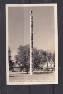 WASHINGTON,OLYMPIA,INDIAN TOTEM POLE,STATE CAPITOL GROUNDS,c1930 real photo ppc