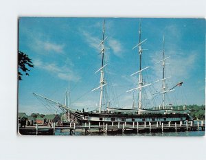 Postcard Charles W. Morgan Whaleship Mystic Seaport Mystic Connecticut USA