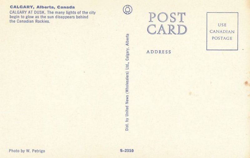 Calgary AB, Alberta, Canada at Dusk - Sunset