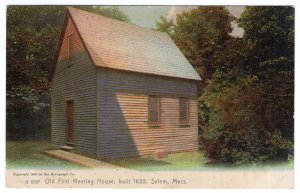 Salem, Mass, Old First Meeting House, built 1635, Rotograph