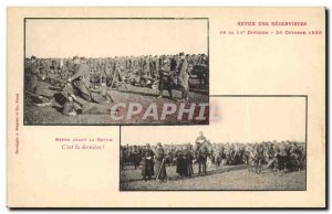 Old Postcard Army Review reservists 11th Division in 1899 before the review Rest