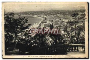 Postcard Old Nice Vue Generale Taking the terrace of the Chateau