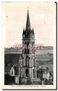 Old Postcard Sille Le Guillaume Church