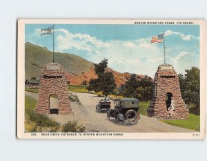 Postcard Bear Creek Entrance To Denver Mountain Parks, Colorado