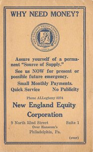 New England Equity Corporation  Philadelphia, Pennsylvania PA