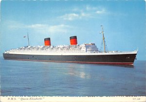 RMS Queen Elizabeth Cunard Line & Interior Vies Ship Unused 