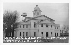 Hayneville Alabama birds eye view Lowndes Co Court House real photo pc BB2254