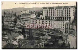 Royat les Bains - View of Park and new hotels - Old Postcard