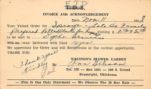 Walston's flower garden Drumright, OK, USA Postal Cards, Late 1800's 1948 