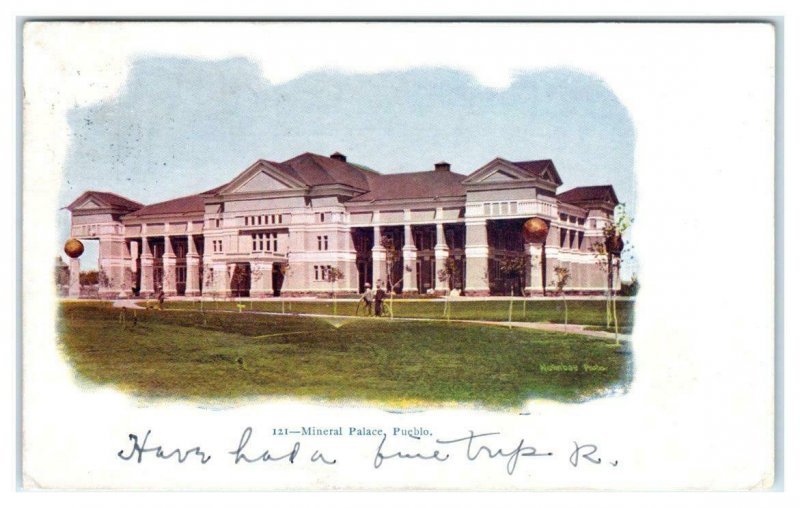 PUEBLO, CO Colorado ~ Historic MINERAL PALACE Embossed 1905  Postcard