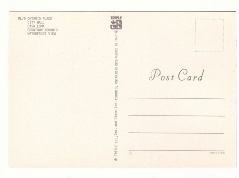 Toronto, Ontario, Chrome Multiview Postcard #2, 5 Views