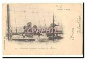 Old Postcard Circus Barnum and Bailey Remembrance The gigantic artists Barnum...