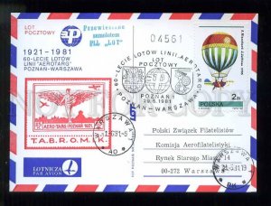 276313 POLAND 1981 year Aerotarg line plane cancellation