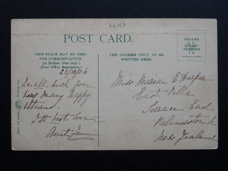 Leicestershire ROTHLEY Old Bridge & Brook - The Knot Bridge c1906 Postcard