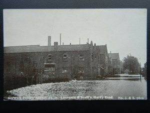 Norfolk NORWICH FLOODS Aug 27th 1912 Laurence & Scott HARDY ROAD c1912 Postcard