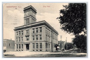 City Hall Building Rockford Illinois IL DB Postcard Y6