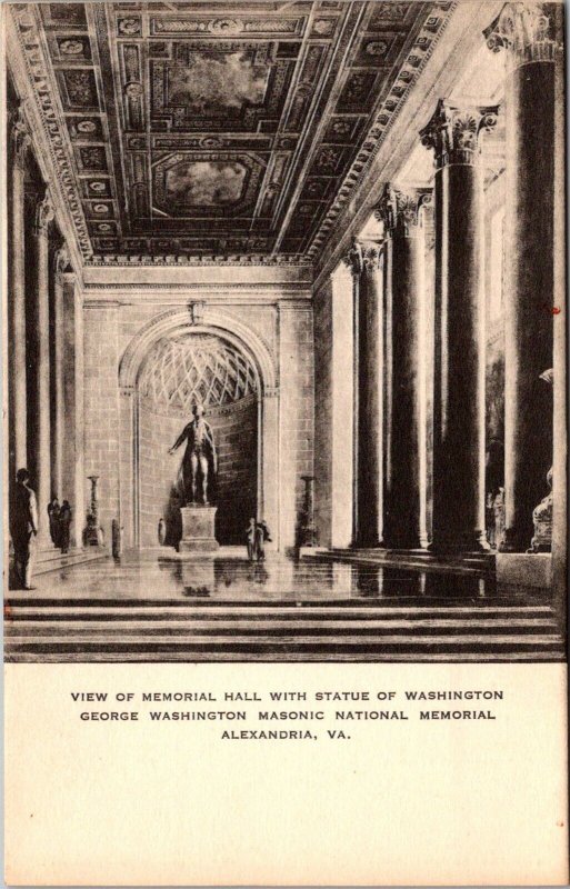 Interior, George Washington Masonic Nat'l Memorial Alexandria VA Postcard T41