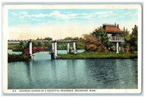 1929 Japanese Garden Beautiful Residence Exterior Rochester Minnesota Postcard 