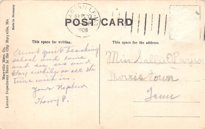 Maryville Missouri Garfield School, B/W Photo Print Vintage Postcard U13405
