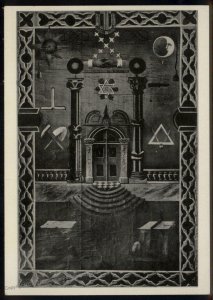 3rd Reich Germany Anti-Semitic Anti-Mason Logenmuseum Propaganda Card 93512