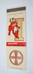 Iowa State Memorial Union Cardinal Mascot 20 Front Strike Matchbook Cover