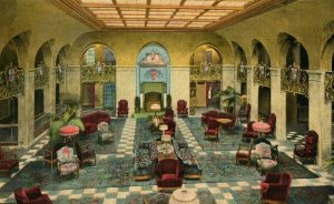 C.1920 Lobby Hotel Senator, Sacramento, CA Postcard P186