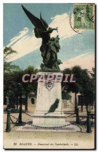 Old Postcard Roanne Monument Combaitants