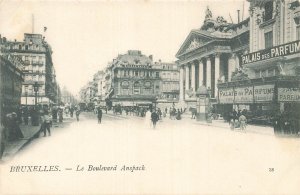BRUXELLES BELGIUM~LE BOULEVARD ANSPACH~1900s PHOTO POSTCARD