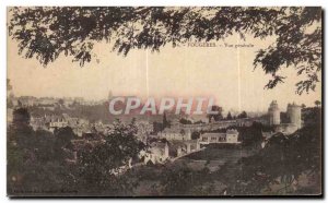 Old Postcard General view Fougeres Chateau