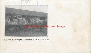 AZ, Globe, Arizona, Higdon & Wright Express Transfer Horse Drawn Wagon