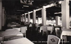 Mexico Acapulco Hotel Las Anclas Patio Dining Real Photo